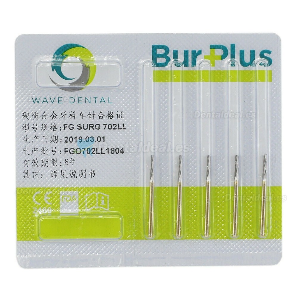 10Pcs FG Surgical Length 702LL Burs Dental Wisdom Teeth Extraction Carbide Bur